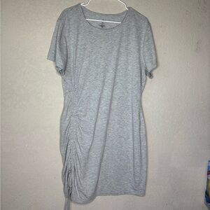 Grey Just be.. dress side ruffle